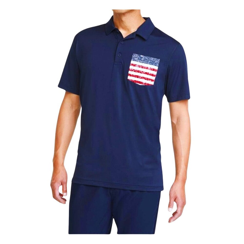 Puma‎ X Volition Paisley Pocket Men's Golf Polo Shirt Navy, XXL